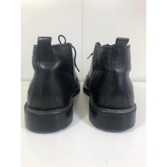 Venturini Square Toe Black Leather Lined Lace-Up Chukka Boots Mens US 11 - Picture 4 of 6